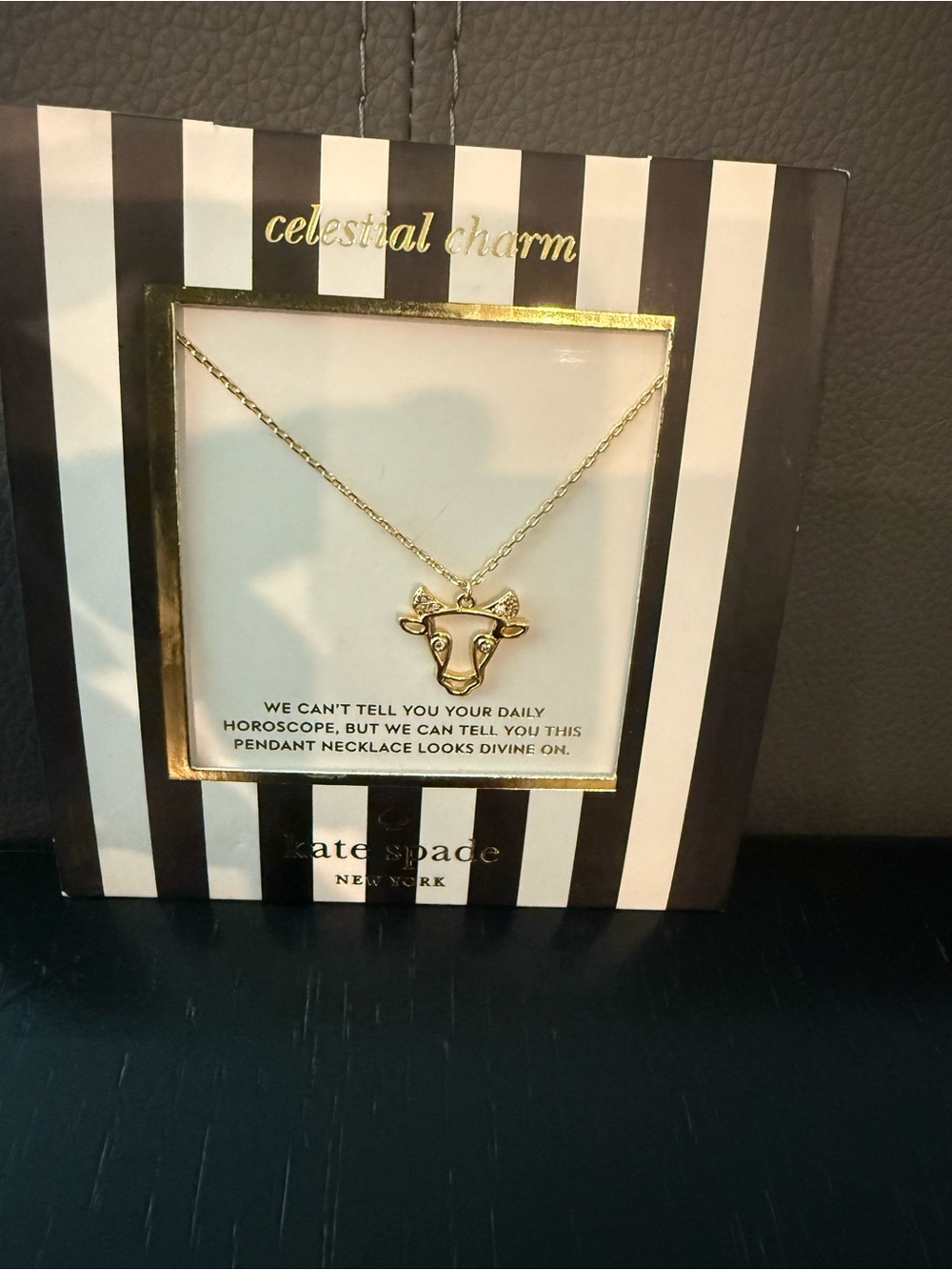kate spade Gold Zodiac Cow Pendant Necklace